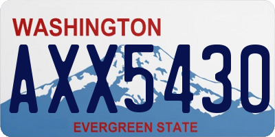 WA license plate AXX5430