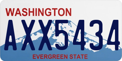 WA license plate AXX5434