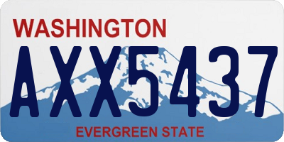 WA license plate AXX5437