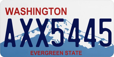 WA license plate AXX5445