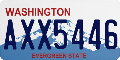 WA license plate AXX5446