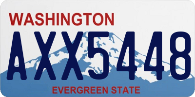 WA license plate AXX5448