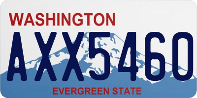 WA license plate AXX5460