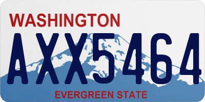 WA license plate AXX5464