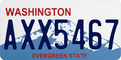 WA license plate AXX5467