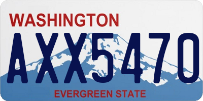 WA license plate AXX5470