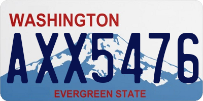 WA license plate AXX5476