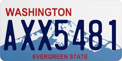 WA license plate AXX5481