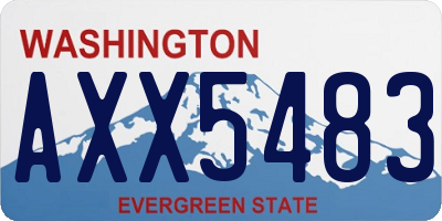 WA license plate AXX5483