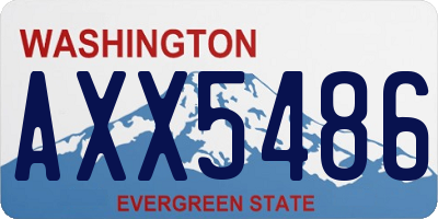 WA license plate AXX5486