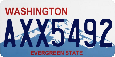 WA license plate AXX5492