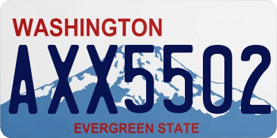 WA license plate AXX5502