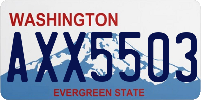 WA license plate AXX5503