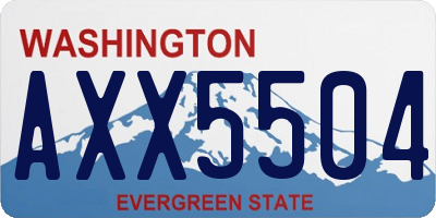 WA license plate AXX5504