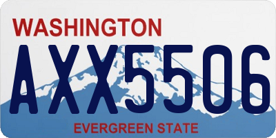 WA license plate AXX5506