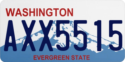 WA license plate AXX5515