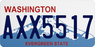 WA license plate AXX5517