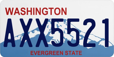 WA license plate AXX5521
