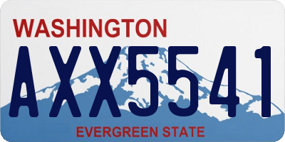 WA license plate AXX5541