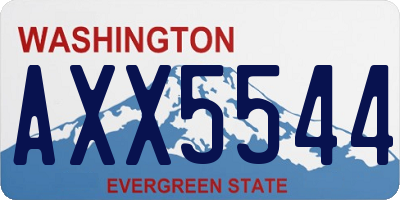 WA license plate AXX5544
