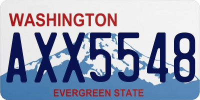 WA license plate AXX5548
