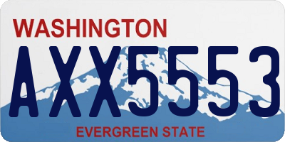 WA license plate AXX5553