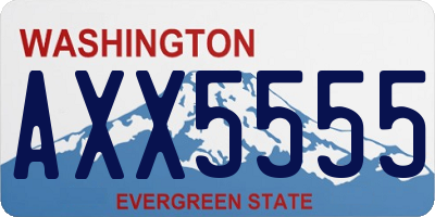 WA license plate AXX5555