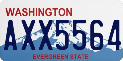 WA license plate AXX5564
