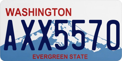 WA license plate AXX5570