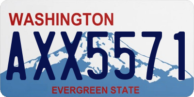 WA license plate AXX5571