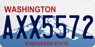 WA license plate AXX5572