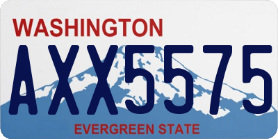 WA license plate AXX5575