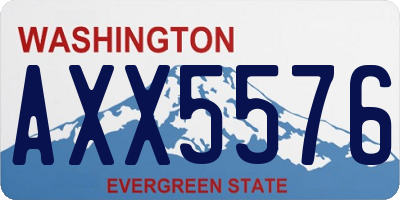 WA license plate AXX5576