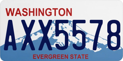 WA license plate AXX5578