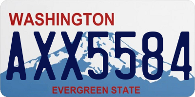 WA license plate AXX5584