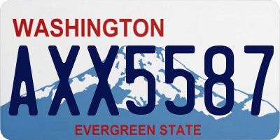 WA license plate AXX5587