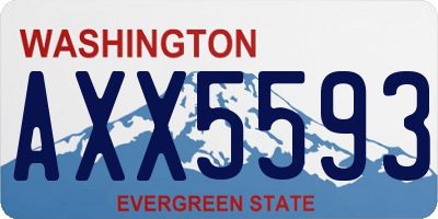 WA license plate AXX5593