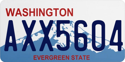 WA license plate AXX5604