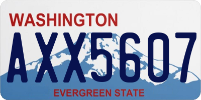 WA license plate AXX5607