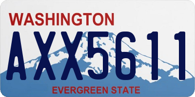 WA license plate AXX5611