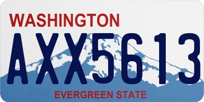 WA license plate AXX5613
