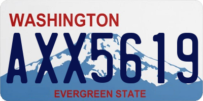 WA license plate AXX5619