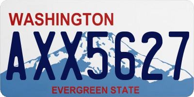 WA license plate AXX5627