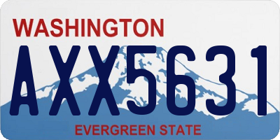 WA license plate AXX5631