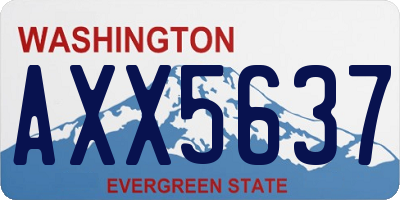 WA license plate AXX5637