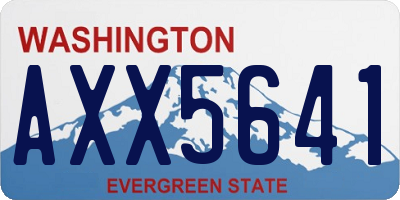 WA license plate AXX5641