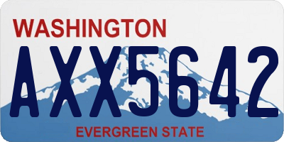 WA license plate AXX5642
