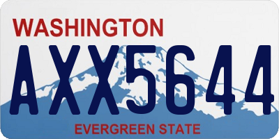 WA license plate AXX5644
