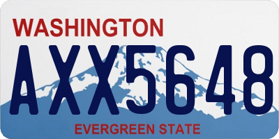 WA license plate AXX5648