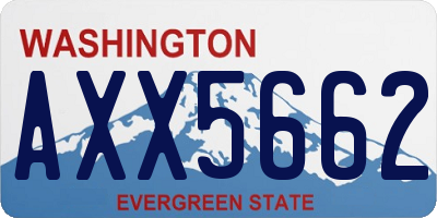 WA license plate AXX5662